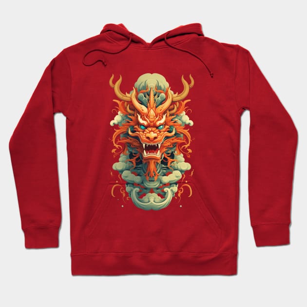 Year of the Dragon 2024 Zodiac Lunar Hoodie by FrogandFog